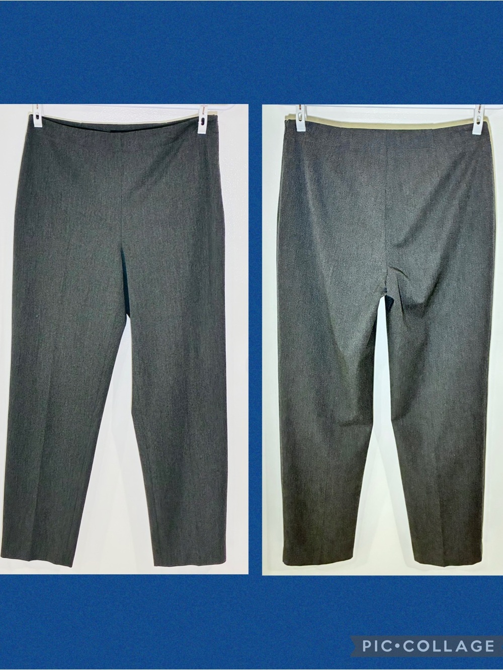 Talbots Bi Stretch Classic Slim Tailored Pants, Charcoal